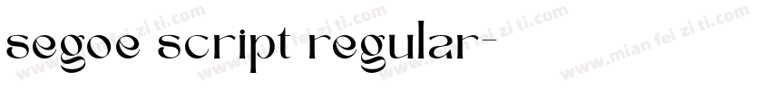 segoe script regular字体转换